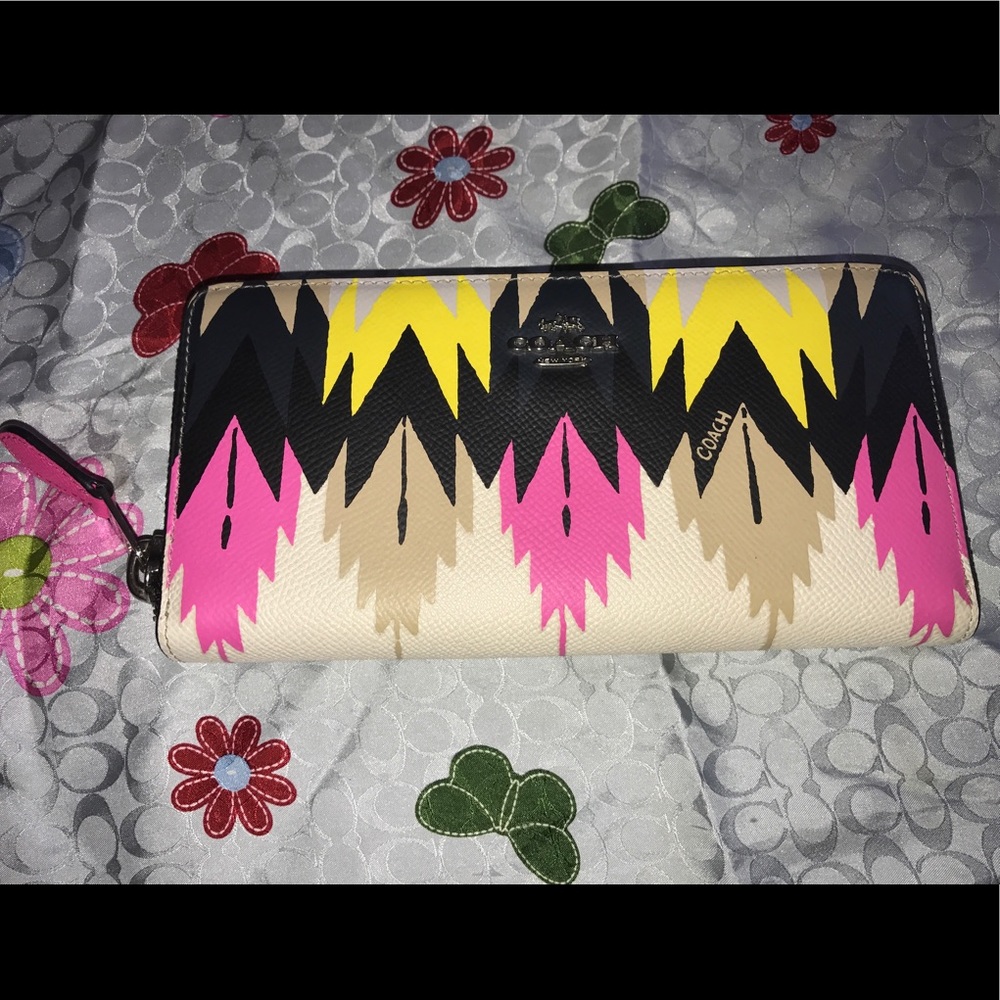 Coach hawk feather wallet