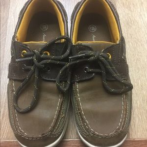 Little Boys Brown Boat Shoes