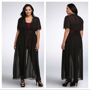 Lace Front Button Tunic