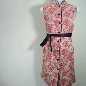 Vtg Free People Asian Style Shift Dress Small