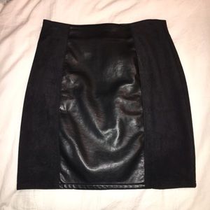 Black mini skirt