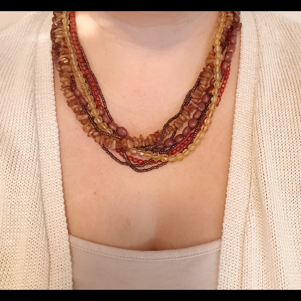 Earth-Toned Beaded Necklace
