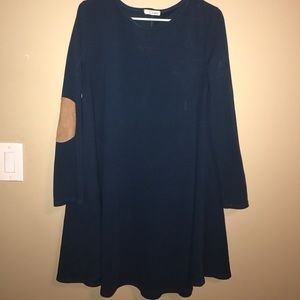 Baby doll dress with patch sleeves