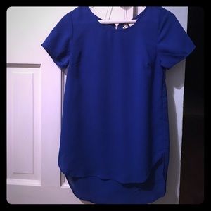 Royal Blue chiffon blouse. Size extra small