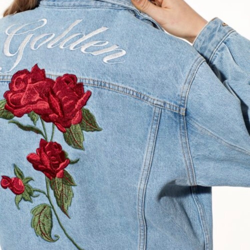 NWT Aritzia Embroidered TNA Yamashita Jean Jacket - Picture 4 of 8