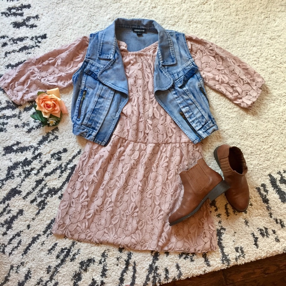 Pale Pink Lace Dress