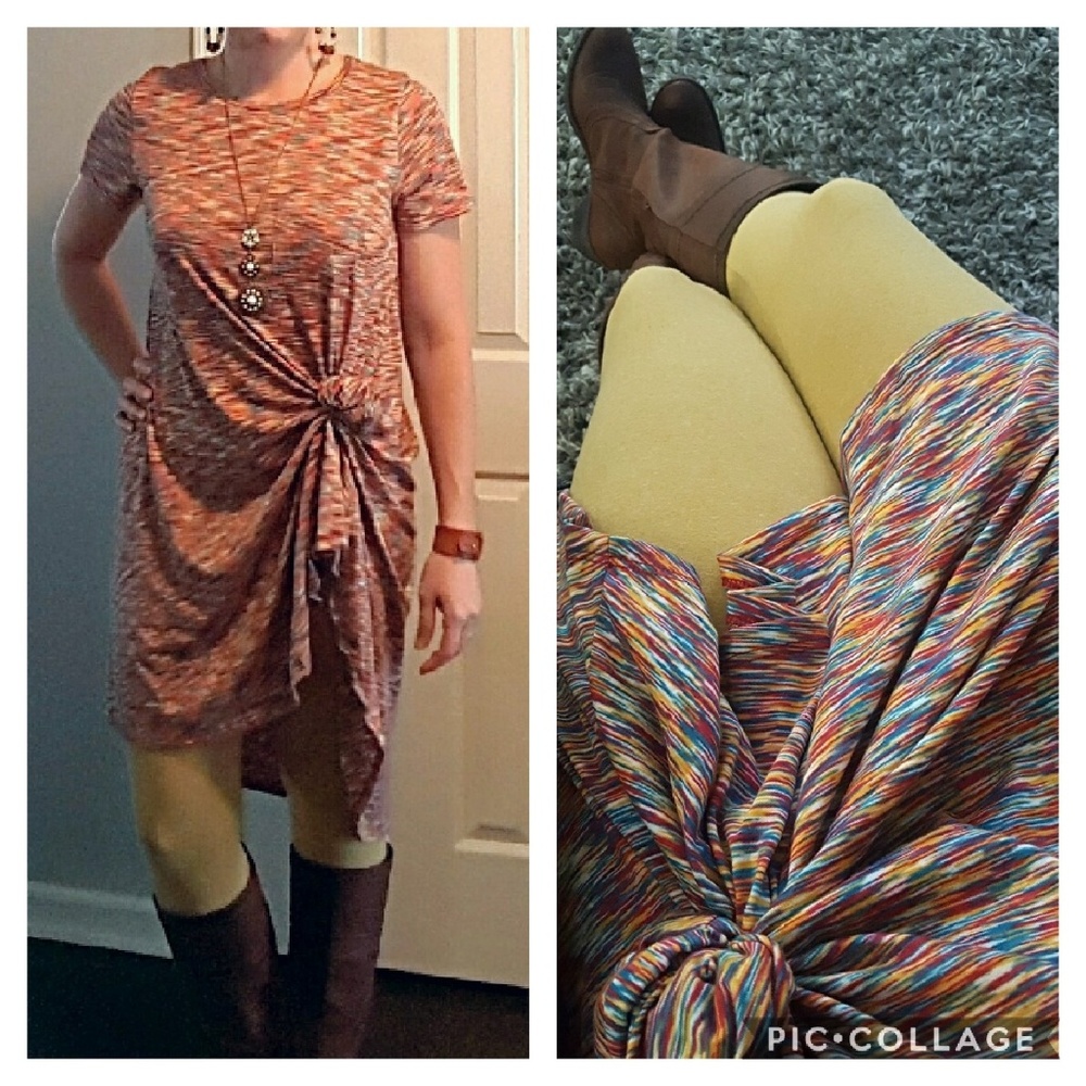 LULAROE Multicolored Carly Dress