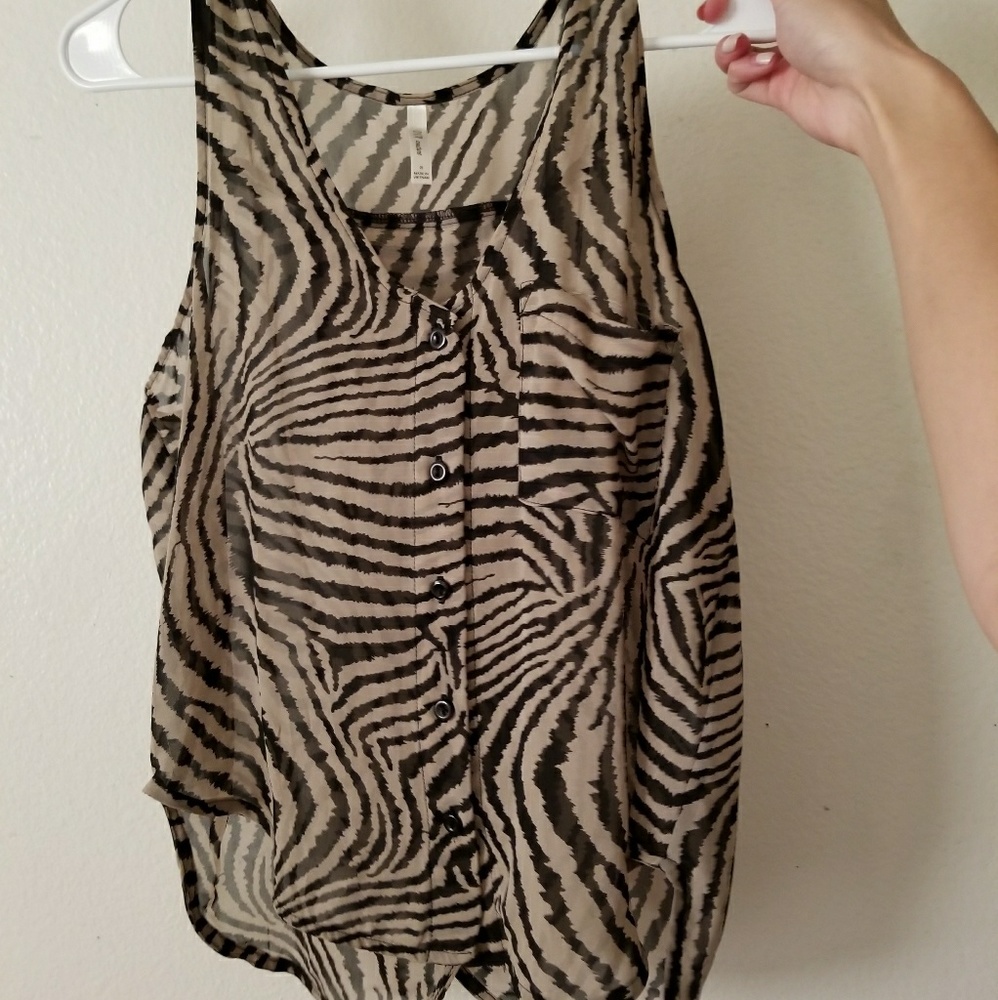 Zebra print top