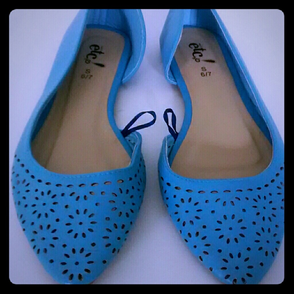 Etc Women Flat Shoes -Blue Size Small 6/7- New