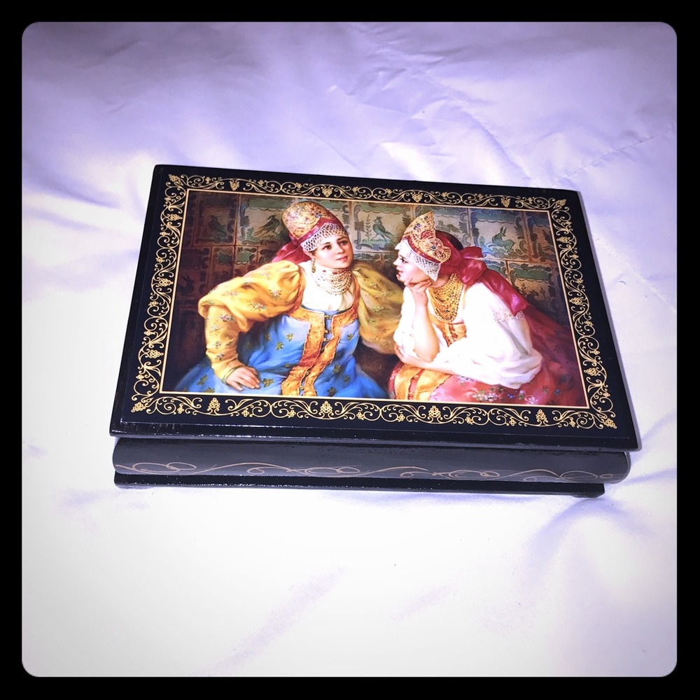 Hand made Russian jewelry box