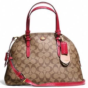 Coach Peyton Cora Domed Satchel Crossbody