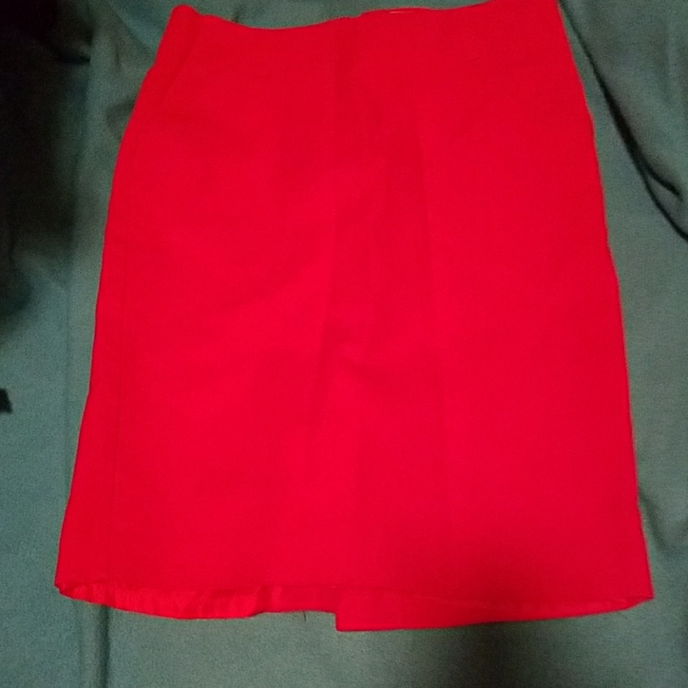 Orange pencil skirt