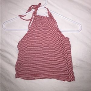 Brandy Melville red and white striped halter!