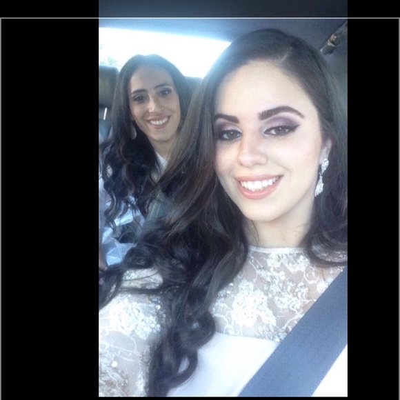 Blush pink peplum gown - Picture 3 of 5