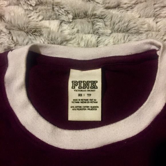 New✨PINK Victoria's Secret BLING Maroon Shirt - Picture 4 of 4