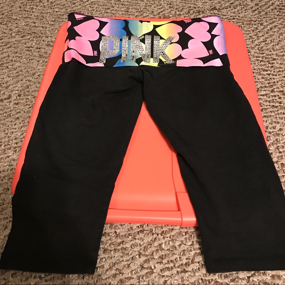 Pink roll down Capri