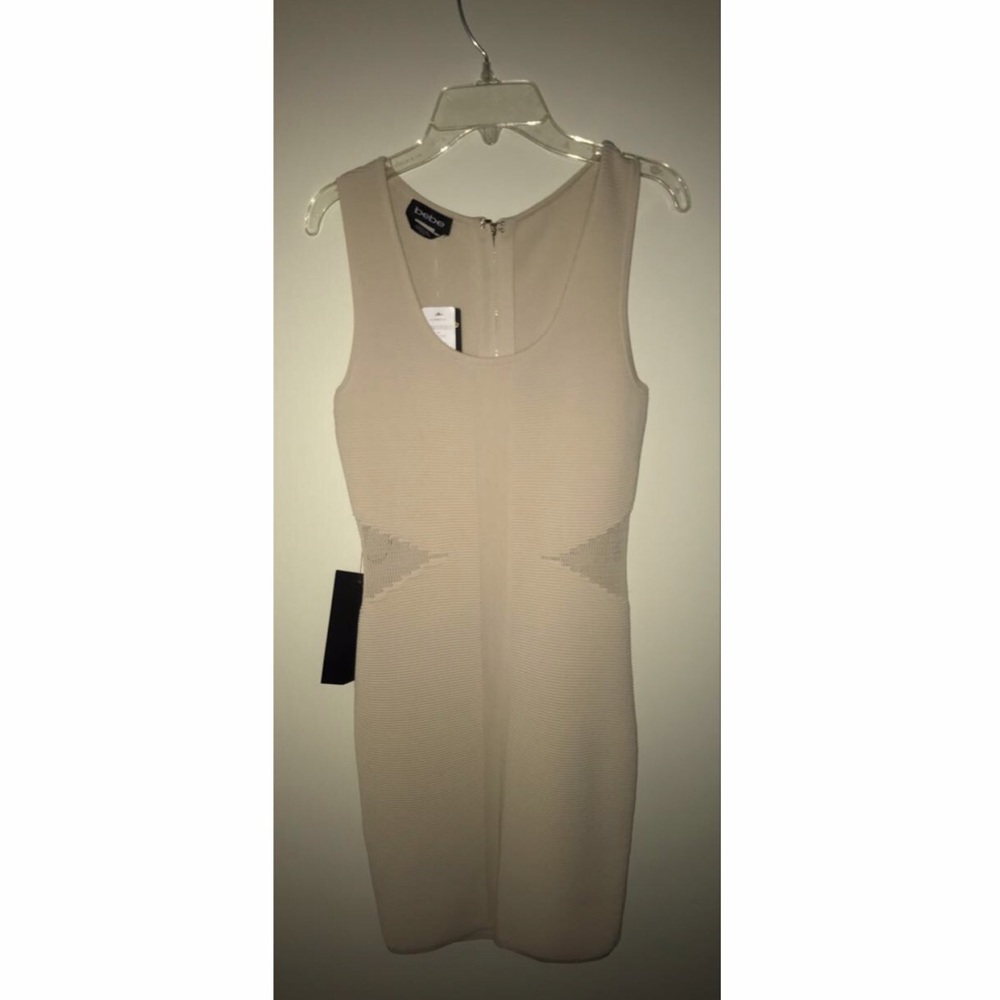 cream Bebe body-con dress