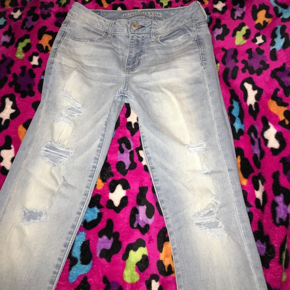 AE distressed skinny jeans