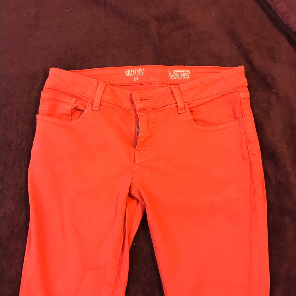 Vans skinny jeans burnt orange