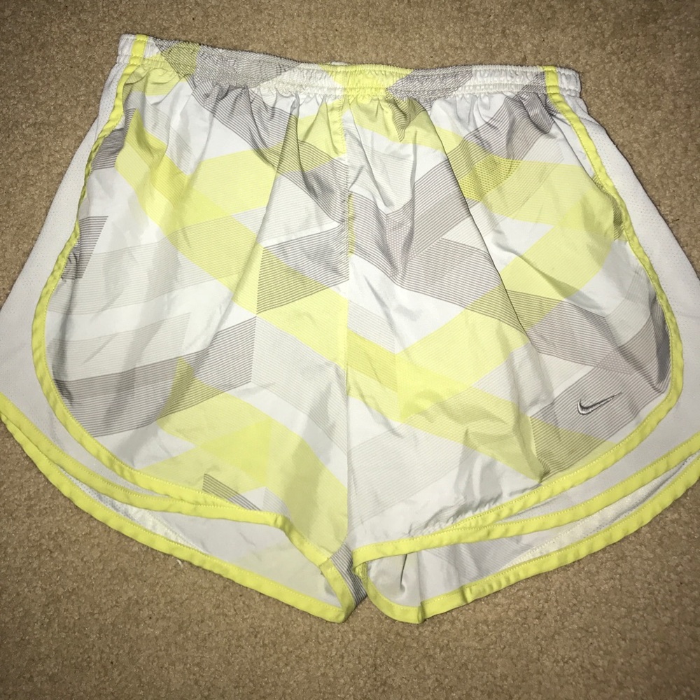 Nike drifit yellow shorts
