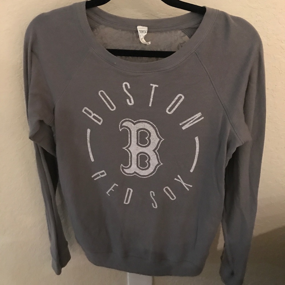 VS Pink Boston Red Sox long sleeve shirt with lace