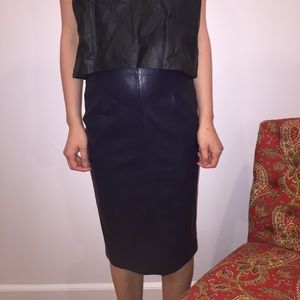 Leather skirt!