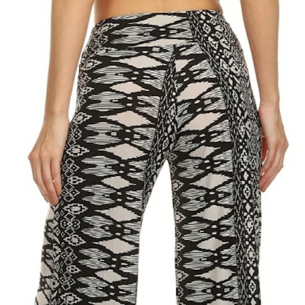New Wide Leg black gray Palazzo dressy pants - Picture 3 of 6