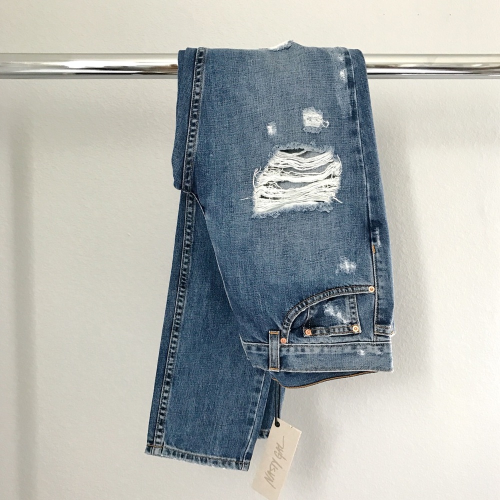 Distressed Boyfriend Jeans - Picture 8 of 8