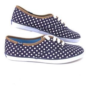 Navy & White Polka Dot keds