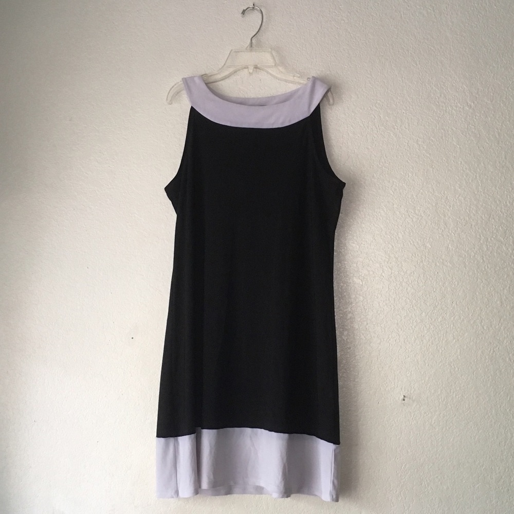 60's Style Black & White Mod Shift Dress