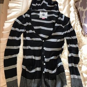 Victoria secret hooded striped cardigan