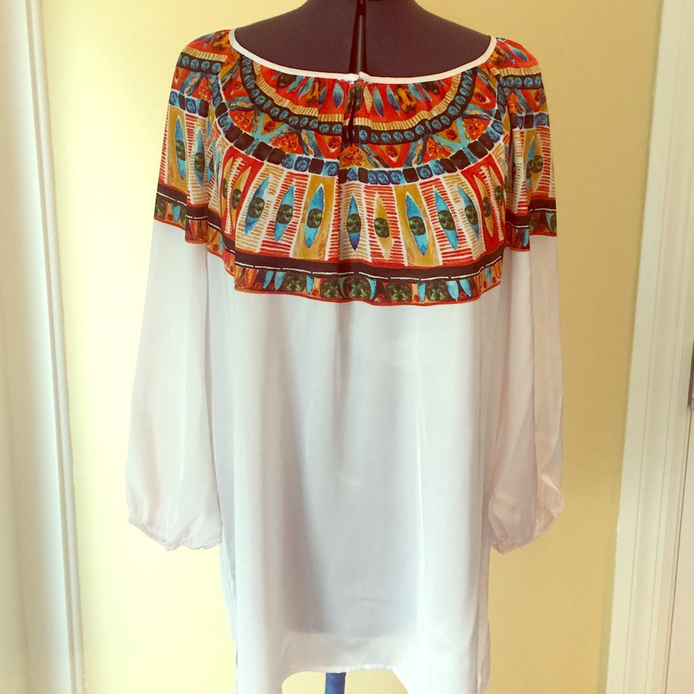 Chicos blouse tribal print size 2