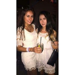 Free People white lace cold shoulder cover up