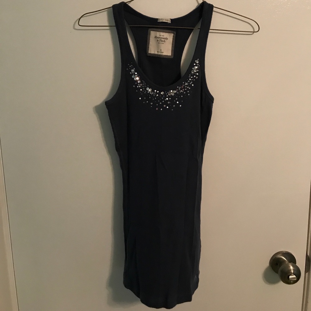 Abercrombie & Fitch • Navy Tank with Sequins