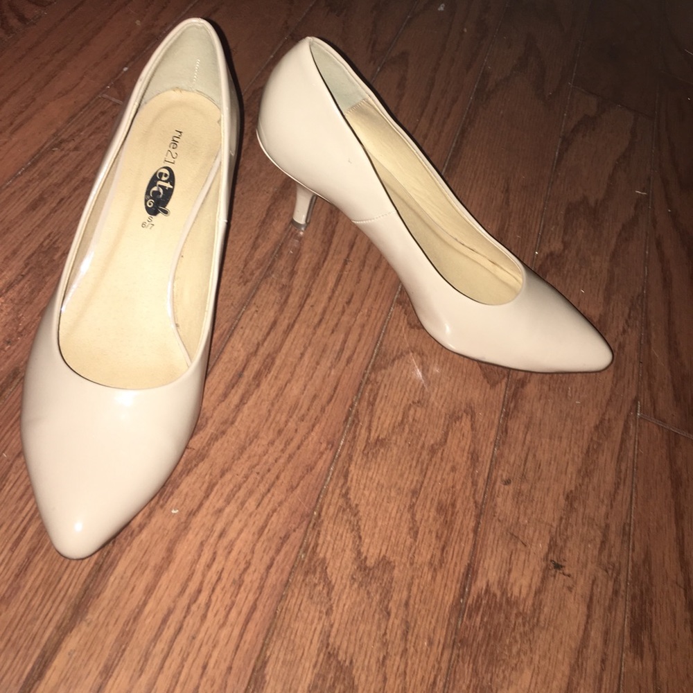 Nude heels. Rue21. Size Small, 6/7. Like new.