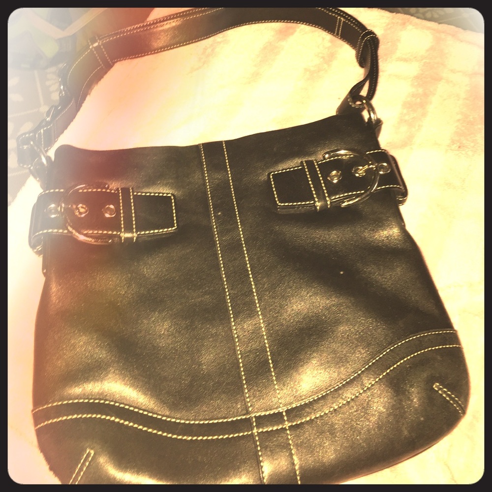 Black Coach Soft Leather Bag