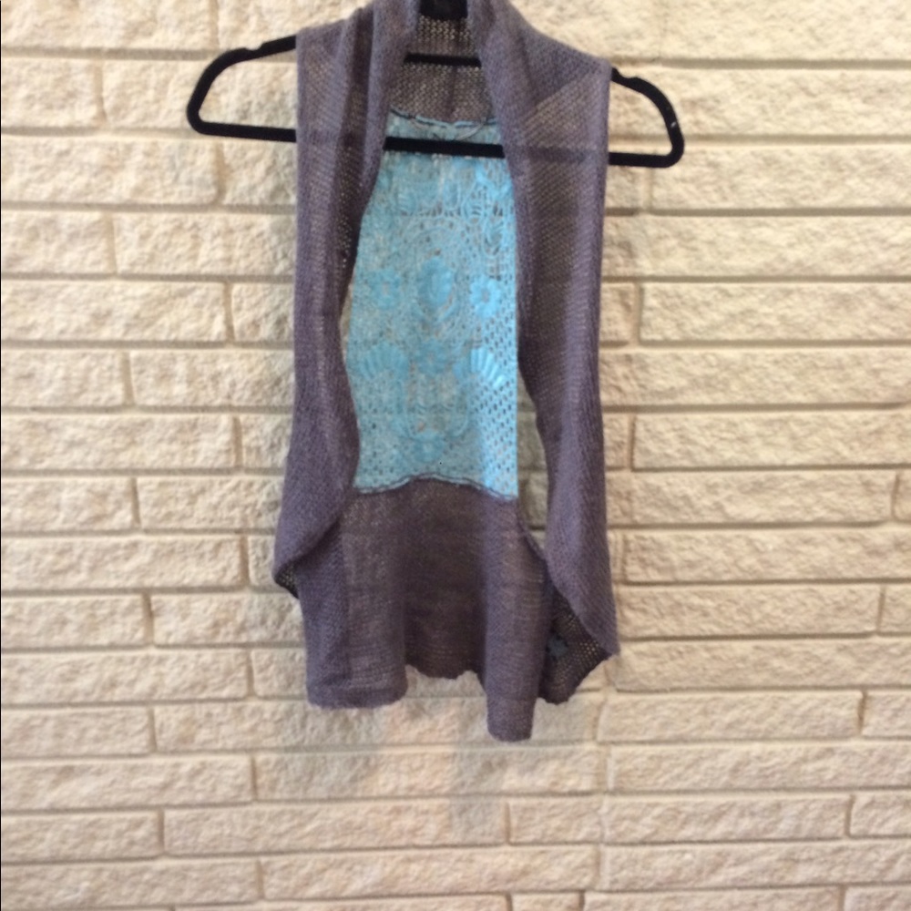 Knitted and Knotted Crocheted Vest