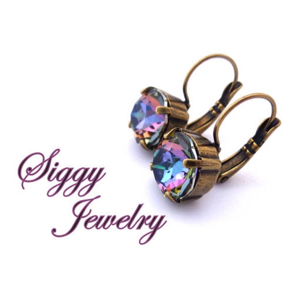 Swarovski Crystal Volcano Drop Earrings, 11mm - Picture 5 of 7