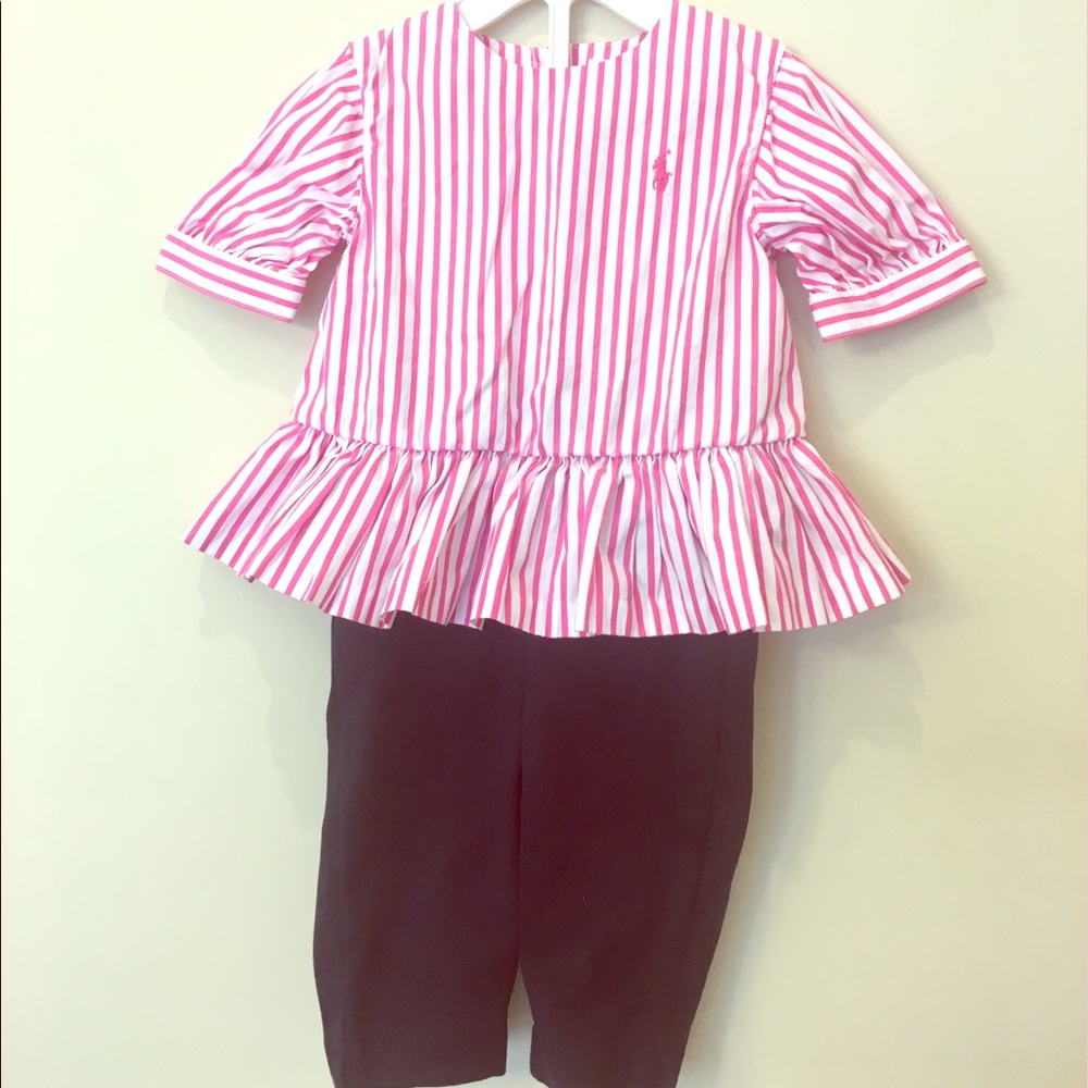 Ralph Lauren Baby Girl Outfit Size 9M Gently Used