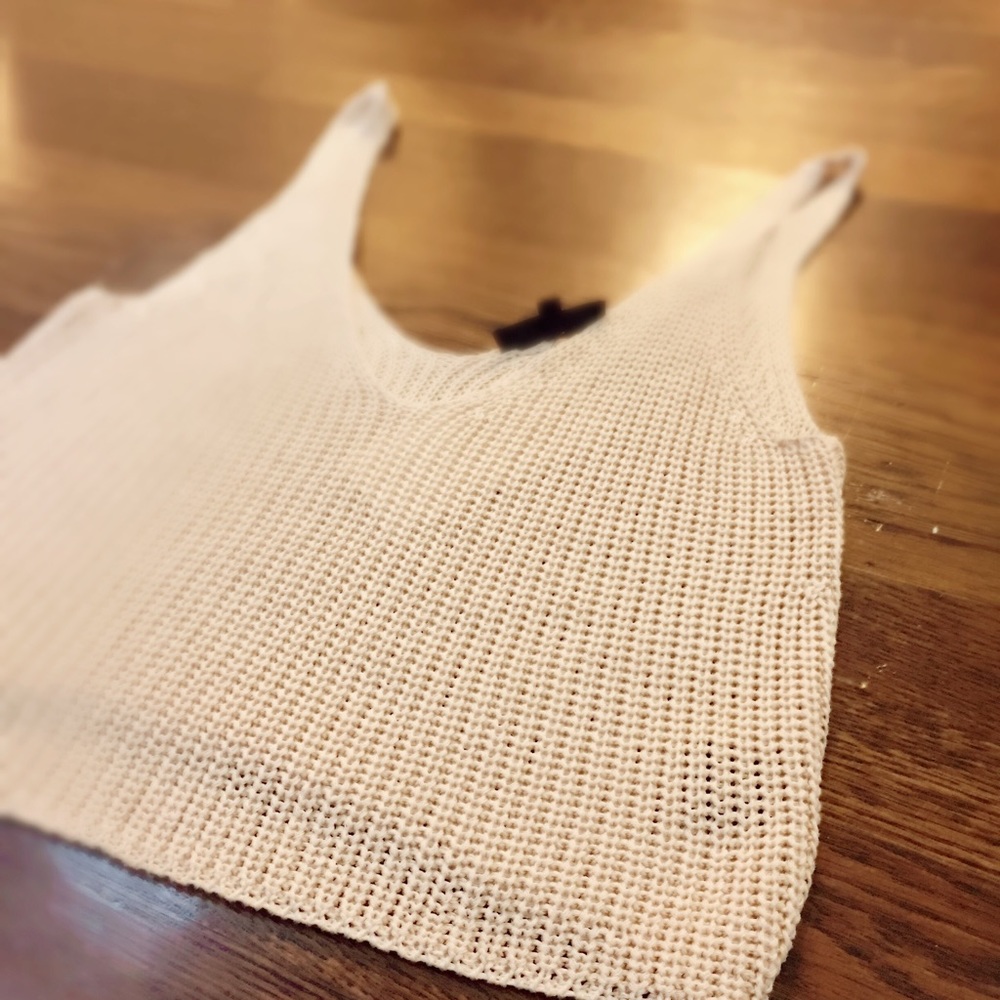 VICI COLLECTION nwt woven tan crop tank top