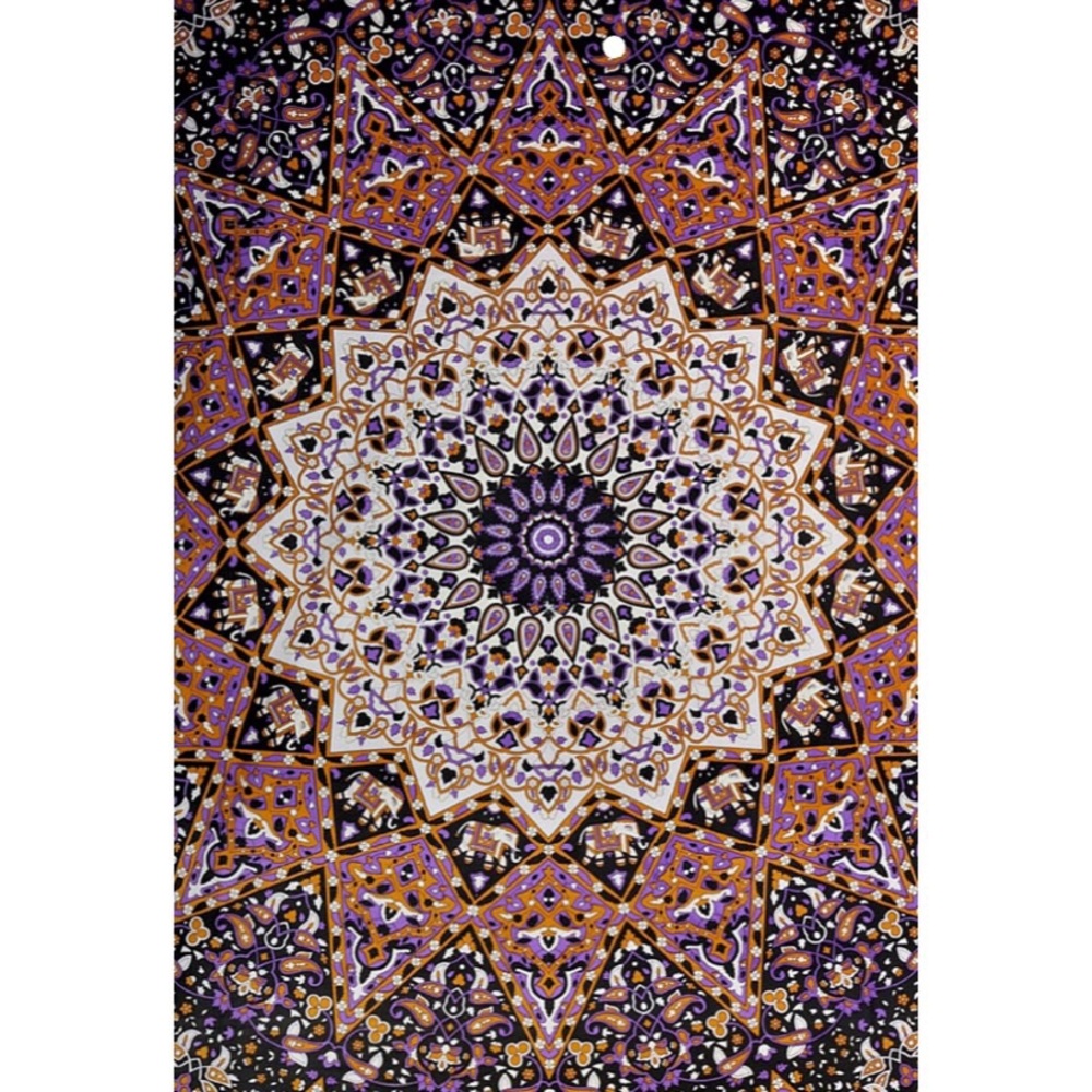 India Star Mandala with Elephants Tapestry