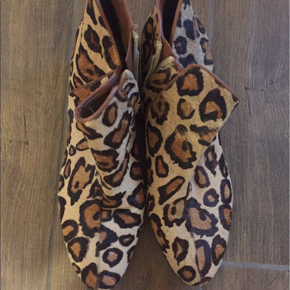 Sam Edelman leopard ankle booties
