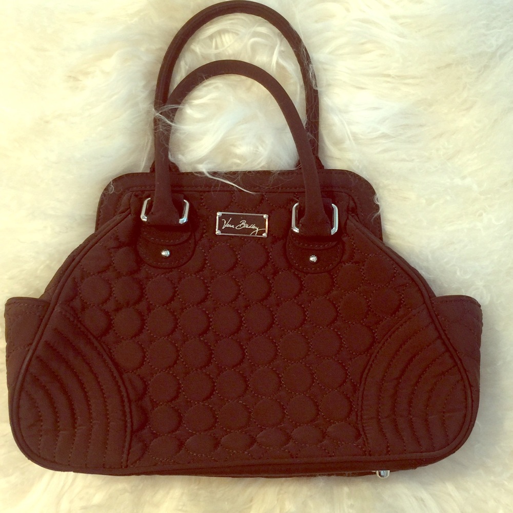 Vera Bradley chocolate brown hand bag purse