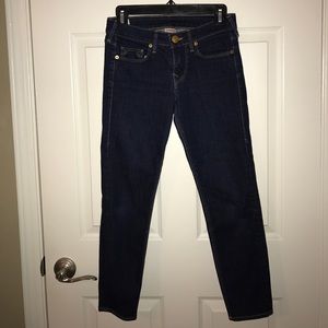 True Religion Dark Wash Cropped Jeans 26