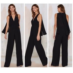 NASTY GAL PARADISE FOUND PLUNGE FRONT JUMPSUIT