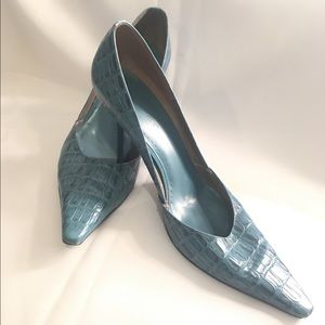 BCBGeneration Blue Crocodile Print Pump
