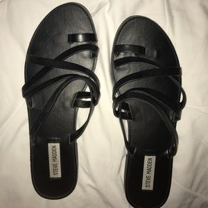 Steve Madden Black Sandals