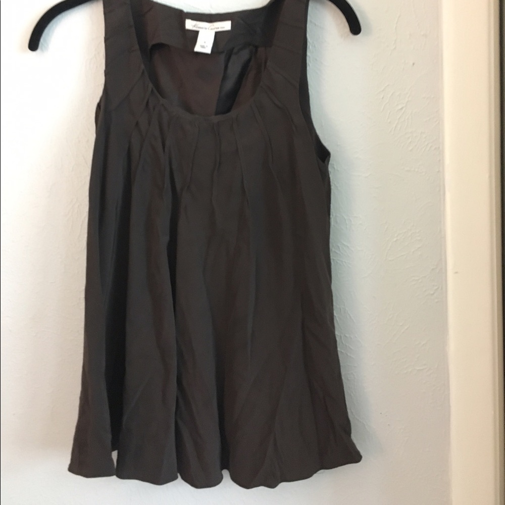 Kenneth Cole NY brown satin tank