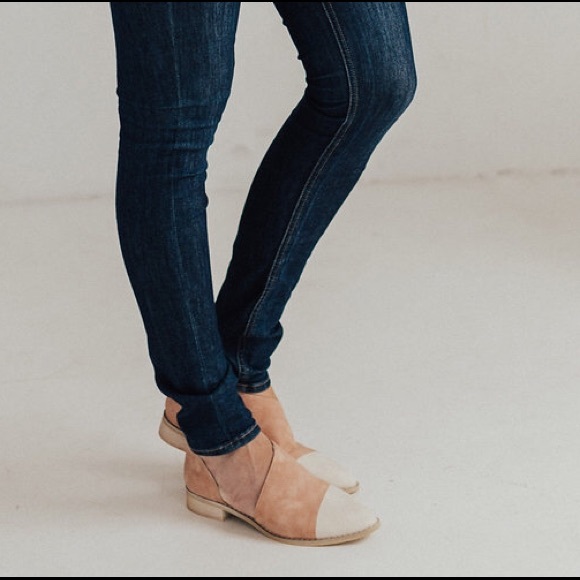 Freya two tone flats - Cream - Picture 6 of 8