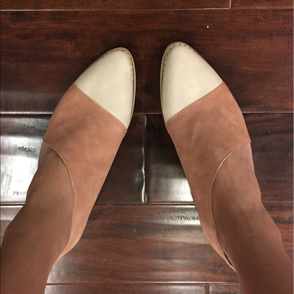 Freya two tone flats - Cream - Picture 8 of 8